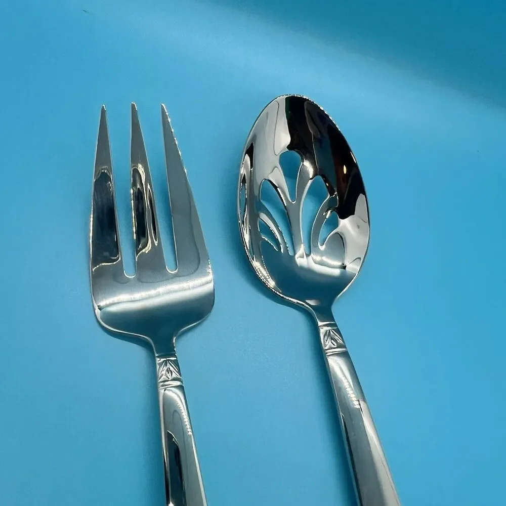 REED & BARTON 18/10 Stainless Steel Serveware Evergreen NEW fork spoon 9